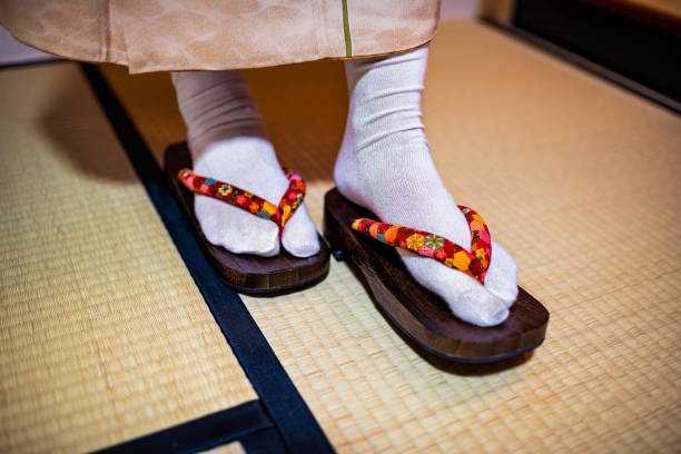 Geishas pies de Amigurumi geisha