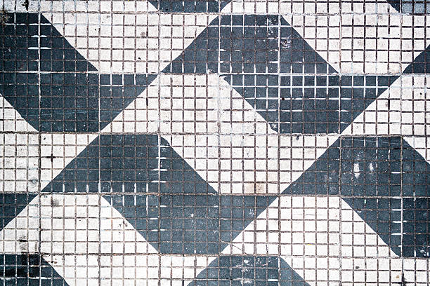 Traditional Pattern of Sao Paulo Streets in Brazil Photo of Traditional Pattern of Sao Paulo Streets in Brazil tiled floor photos stock pictures, royalty-free photos & images