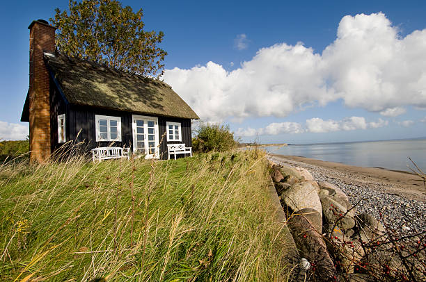 Traditional Scandinavian Beach House Next To The Sea