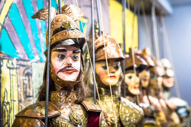 Traditional Sicilian puppets stock photo