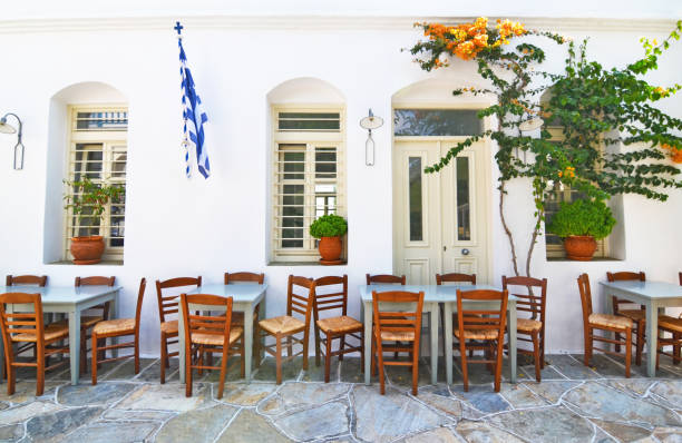 traditional tavern Sifnos Greece stock photo