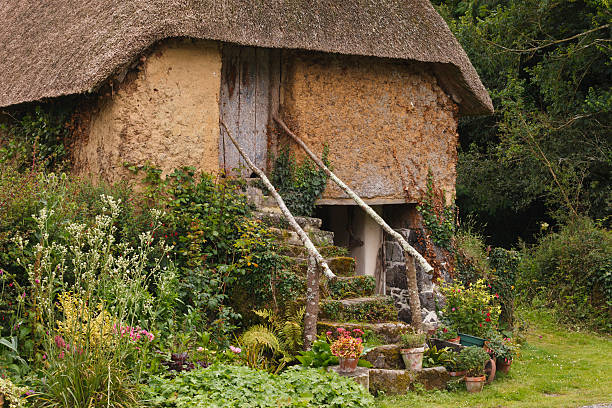 Traditional Thatched Cottage stock photo