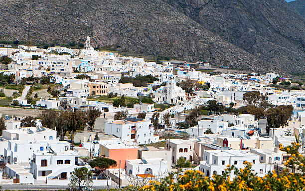 Traditional village in Greece stock photo