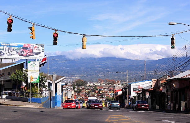 Traffic in San Jose Costa Rica stock photo