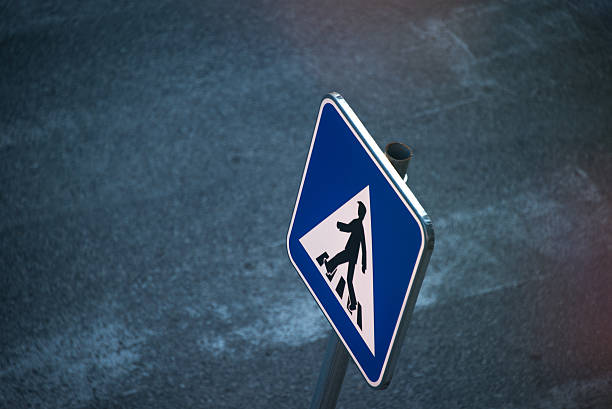 traffic sign for pedestrians stock photo
