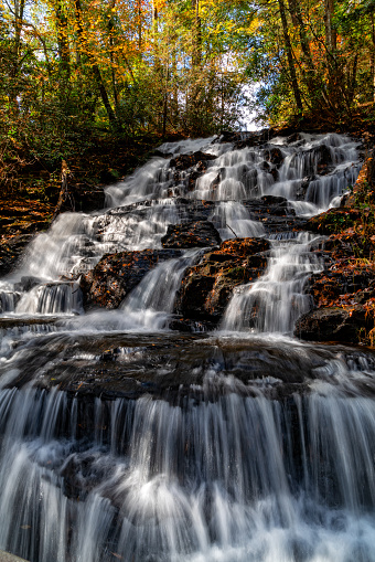 Trahlyta Falls In Vogel State Park In Georgia Stock Photo - Download