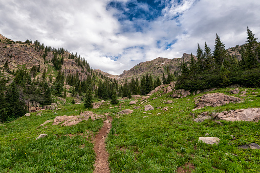 Trail in the Eagles Nest Wilderness, Colorado in Vail, CO, United States