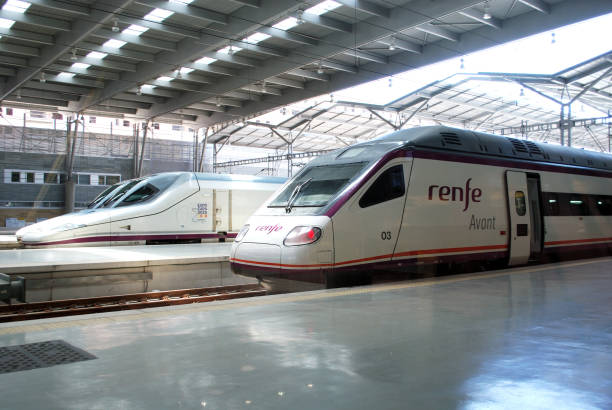 AVE train, Malaga, Spain. stock photo