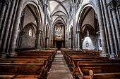 istock Tranquility Inside St. Pierre's Cathedral In Geneva, Switzerland 1302984043