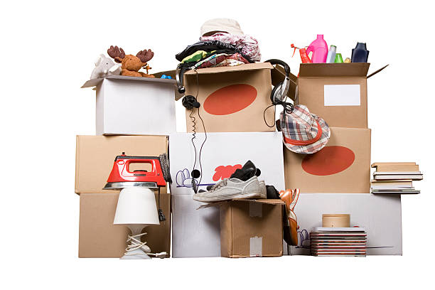 transport cardboard boxes, relocation concept  manufactured object stock pictures, royalty-free photos & images