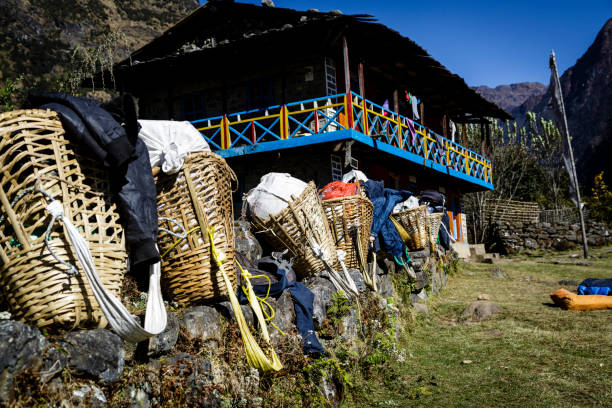 Detail of the Sherpa baskets used to transport all kinds of goods through the Himalayan Mountains