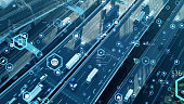 istock Transportation and technology concept. ITS (Intelligent Transport Systems). Mobility as a service. Telematics. 1331571740