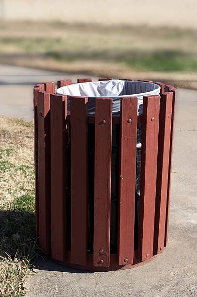 Trash barrel stock photo