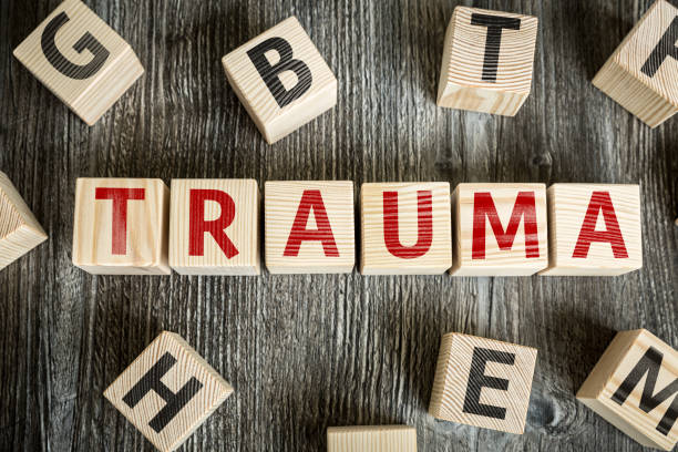 Trauma Wooden Blocks with the text: Trauma bad news stock pictures, royalty-free photos & images