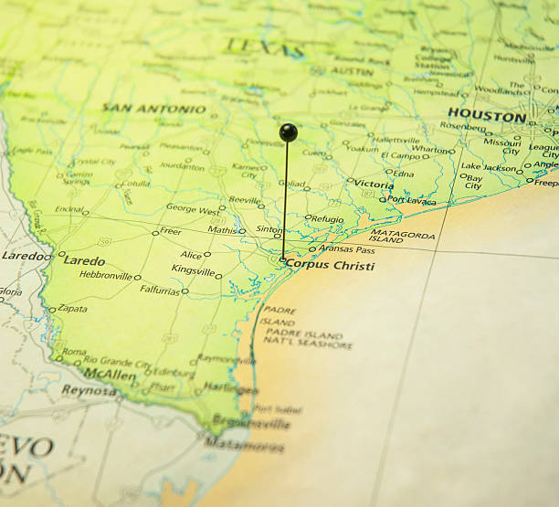 Travel Road Map Of Corpus Christi And Texas Coast