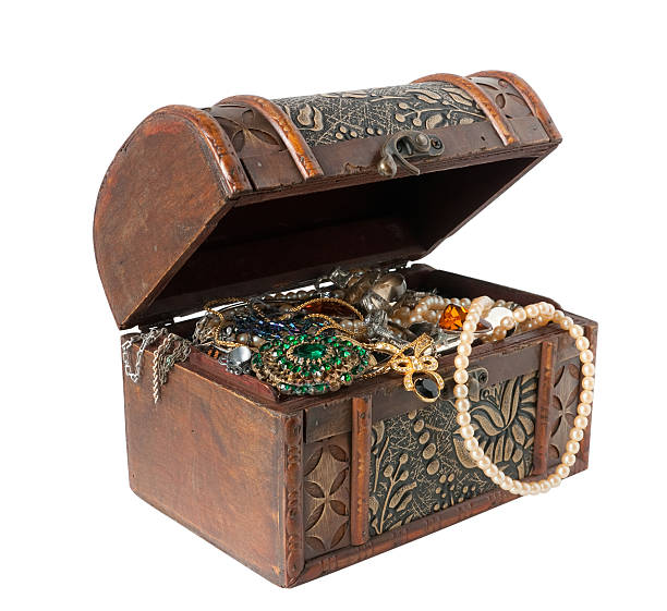 Treasure chest  jewelry treasure chest gold crate stock pictures, royalty-free photos & images