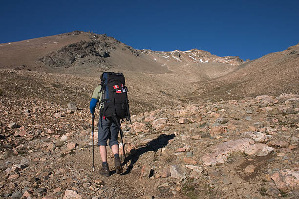 Trekking in Argentina stock photo