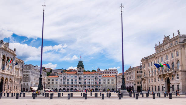 Trieste, Piazza Unità d'Italia (Friuli-Venezia Giulia, Italy) stock photo