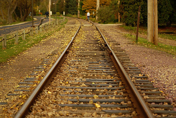 Trolley Tracks stock photo