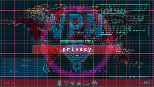 VPN trolling and broadcast on screen 3d illustration 