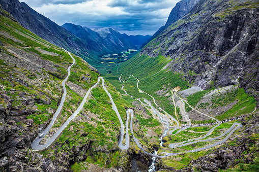 Trollstigen (Trolls Path, Trolls Ladder) - mountain road in Norway (HDRi)