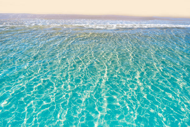 Tropical beach water transparent clear stock photo
