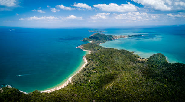 Tropical island view, Malaysia stock photo