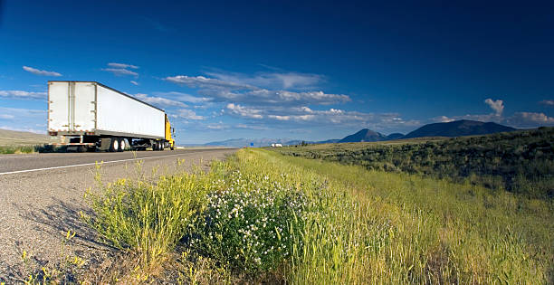 Truck on the road  montana western usa stock pictures, royalty-free photos & images