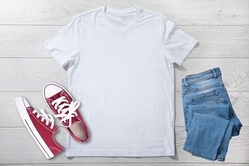 Download Tshirt Design Fashion Concept Closeup Of Woman Man And Boy ...