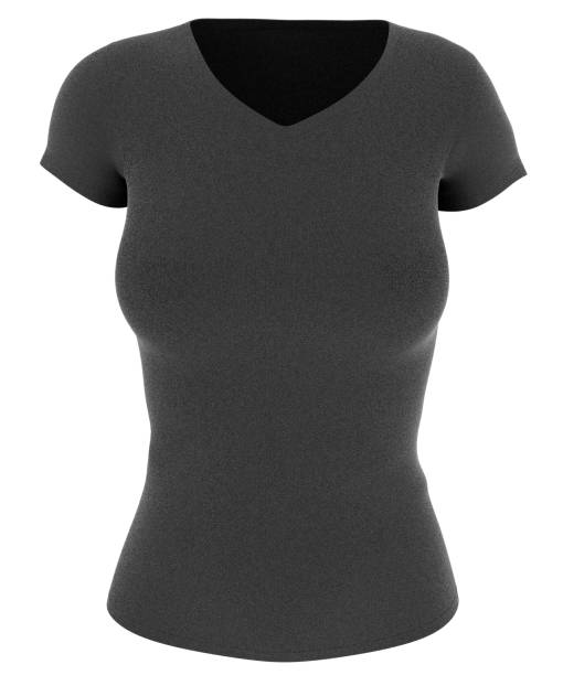 Blank Black T Shirt Front And Back Side View Design Mockup ...