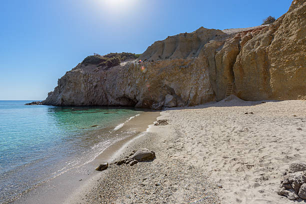 Tsigrado beach, Melos, Greece stock photo