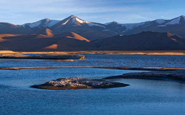 Photo of Tso Kar salt water lake in Ladakh, North India.