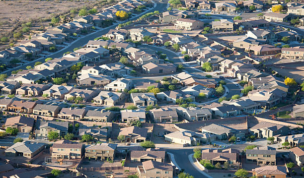 Tucson Subdivision Aerial View stock photo