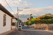 istock Tuk-tuk on streets of Antigua at sunrise 1397505047