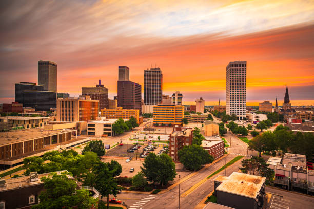 Tulsa, Oklahoma, USA Skyline stock photo