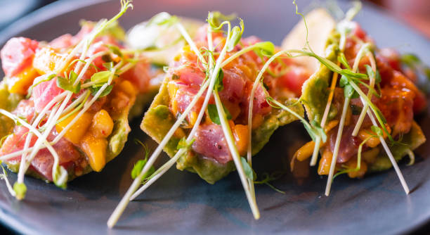 Tuna tacos stock photo