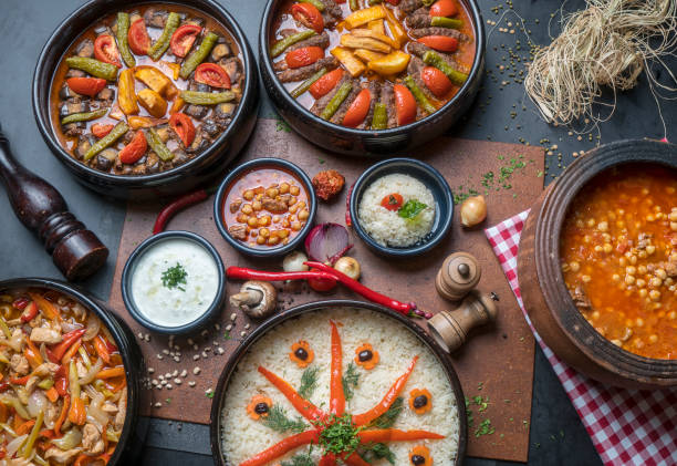 Turkish Cuisine Turkish Cuisine, Turkish Food anatolia stock pictures, royalty-free photos & images