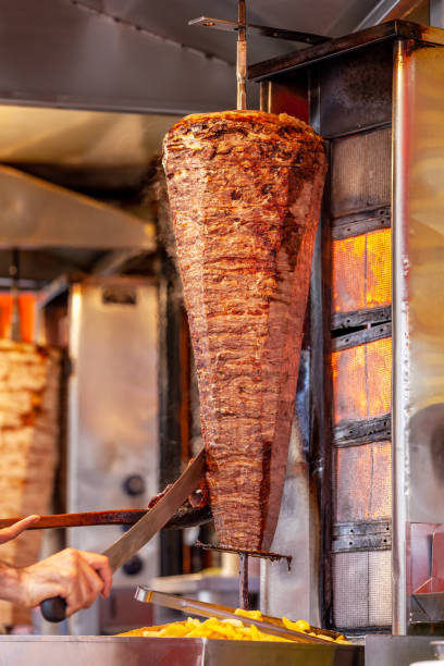 Turkish doner kebab stock photo