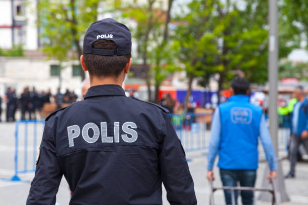 Turkish policeman stock photo