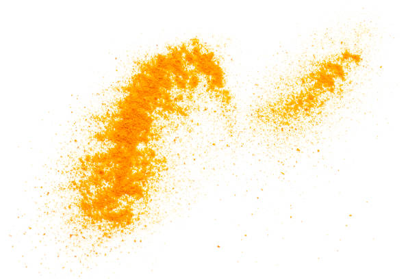 Turmeric powder pile isolated on white background, top view. Yellow turmeric powder. Indian spice, turmeric powder isolated on white background. Curcuma powder isolated on white background, top view. Turmeric powder pile isolated on white background, top view. Yellow turmeric powder. Indian spice, turmeric powder isolated on white background. Curcuma powder isolated on white background, top view colored powder stock pictures, royalty-free photos & images