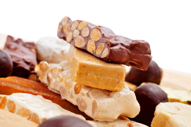 turron, typical christmas sweet food in Spain stock photo