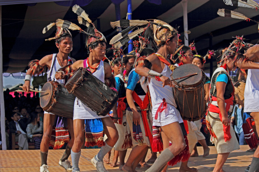 Tutsa Sub Tribe Of Tangsa Tribe Performing Traditional Dance Stock ...