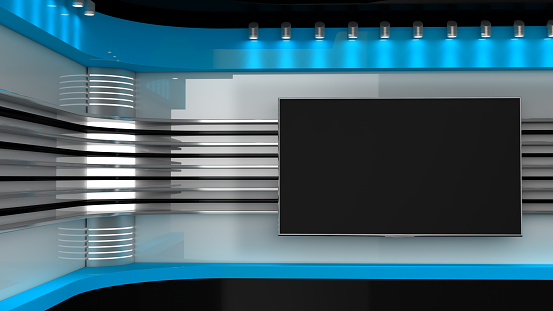 テレビ スタジオ赤のスタジオテレビ番組の背景壁にテレビニュース スタジオすべて緑画面またはクロマ キーのビデオや写真の生産に最適な背景3 D レンダリング 仮想空間のストックフォトや画像を多数ご用意 Istock