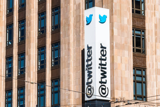 Twitter headquarters in downtown San Francisco stock photo