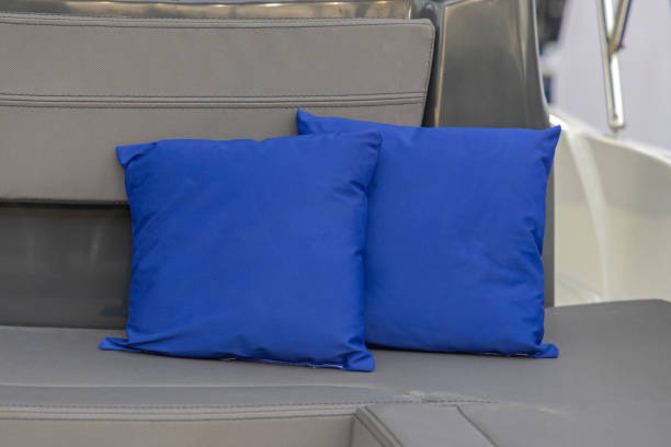 Two Blue Pillows stock photo