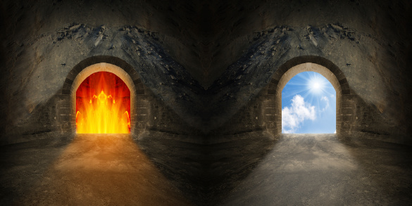 Two Gates To Heaven And Hell Stock Photo Download Image Now Istock
