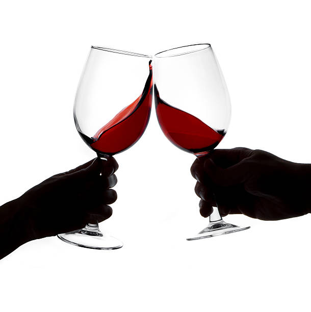 Two Glasses of Wine stock photo