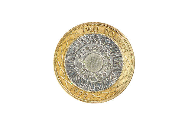 two pound coin stock photo