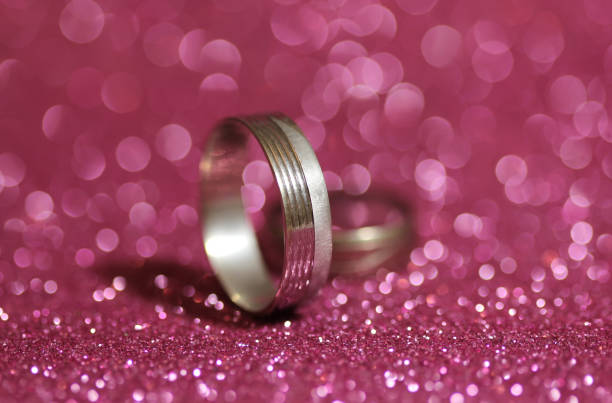 Two wedding rings stock photo