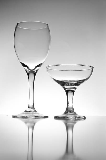 two wine glass stock photo